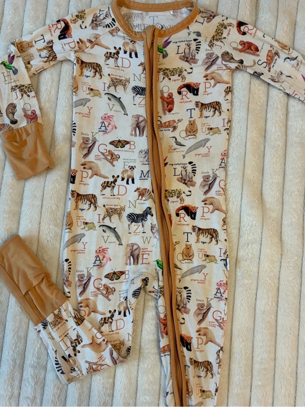 🦁🔤 Kindthing Endangered Alphabet Convertible Zippy | 12-18 Months
